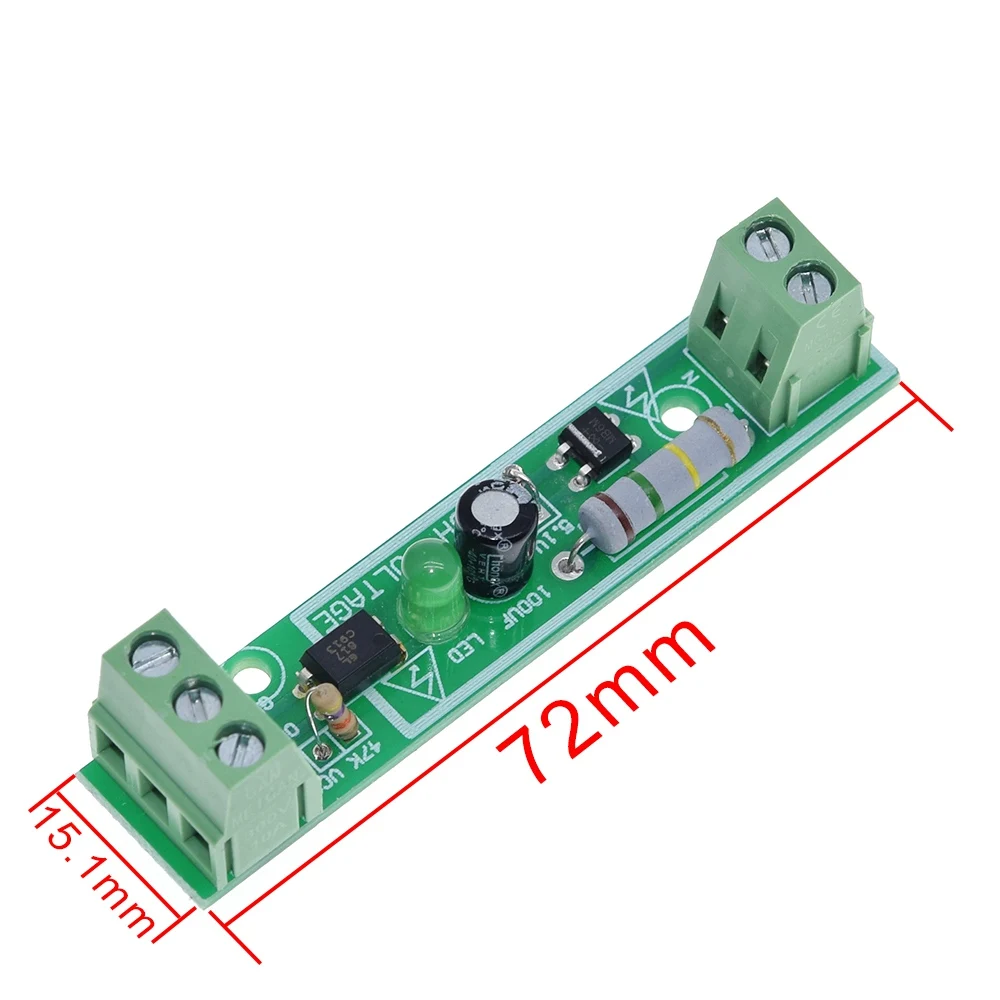 1-Bit AC 220V Optocoupler Isolation Module Voltage Detect Board Adaptive 3-5V For PLC PC817 Isolamento Fotoaccoppiatore Module