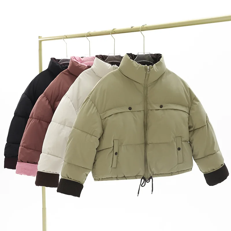 

New Waterproof Down Cotton Padded Jacket Short Women's Winter Parka Korean Style Puffer Jacket Loose Coat Outwear Female
