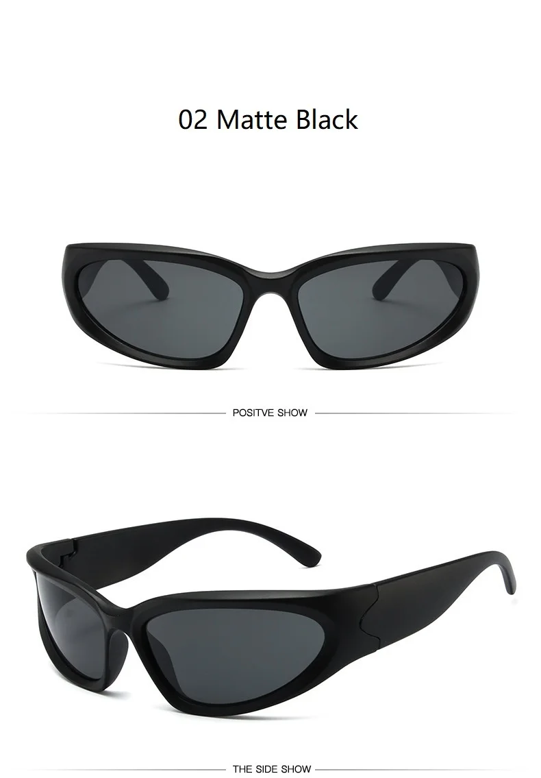 Y2k neue Punk Sport Sonnenbrille für Männer Frauen Luxusmarke Designer Sonnenbrille Herrenmode Vintage Sonnenbrillen UV400 Brille Brillen – Detail 25