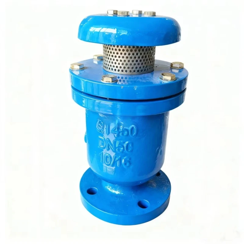 High speed exhaust valve, water supply system, flange connection, ductile iron high speed three function exhaust valve.
