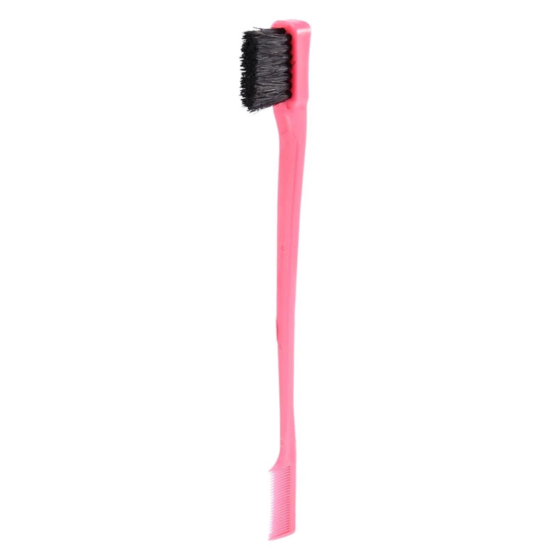 Double Sided Edge Control Hair Brush Comb Combo Pack 4 Pieces Pink And Black-AT35 view 4