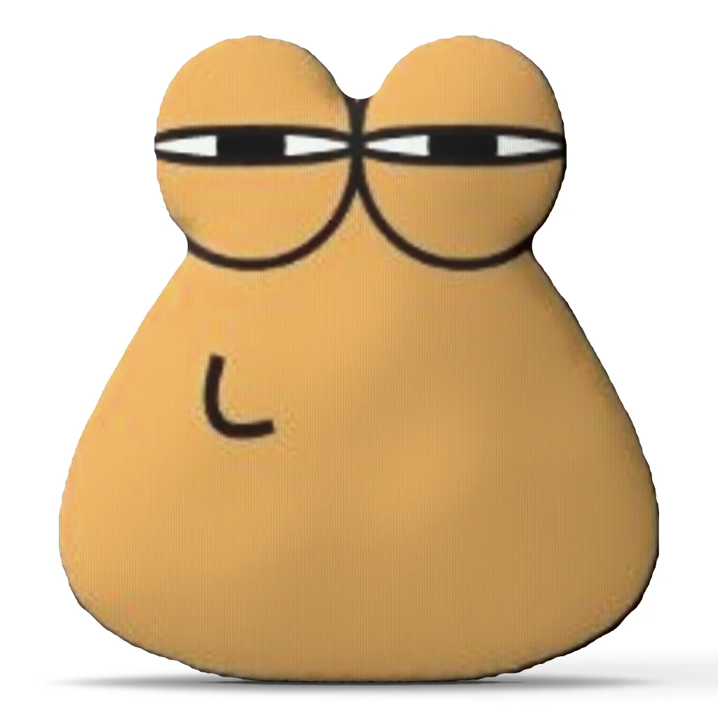 Cocky Baby Pou Smiling Sly Funny Pillow Cushion Irregular Stuffed Throw Pillow Home Decor Gift Sofa Bed