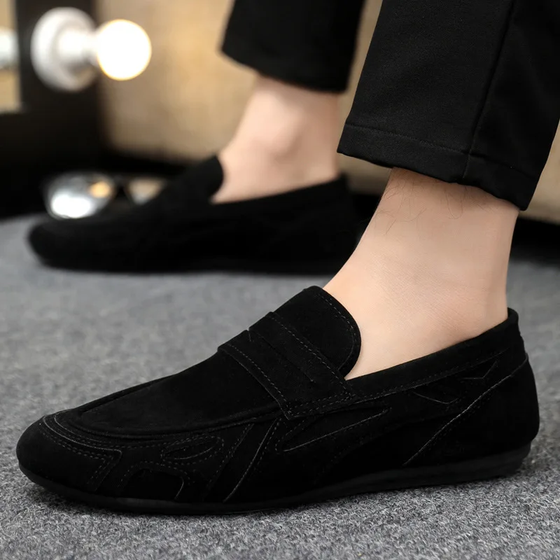 Men's Spring Bean Shoes, Casual Shoes, Cloth Shoes, Lazy Shoes, Driving Breathable, One Step Stepping Men's Shoes loafers