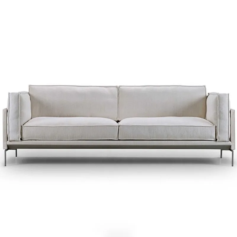 Italian Modern Leather Sofa Luxury European Style Living Room Villa Furniture
