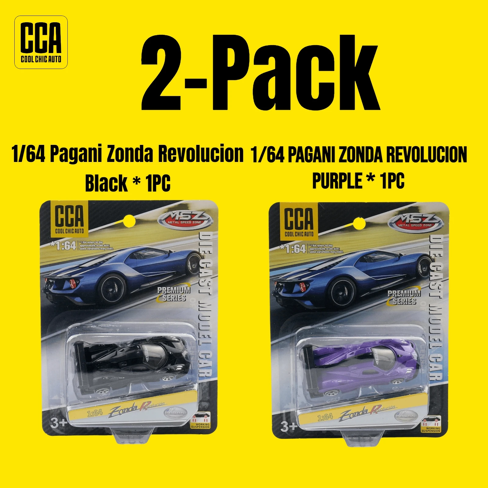 CCA 1/64 Series Pagani Zonda Revolucion Racing Toy Car Model