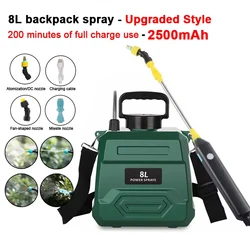 High-Pressure Agricultural Sprayer Lithium Battery 8L Backpack Pesticide Sprayer New Disinfection Irrigation Electric Sprayer