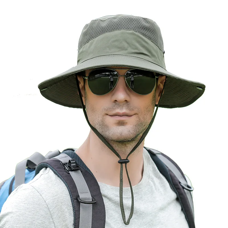 

Sun Hat for Men/Women Waterproof Wide Brim Bucket Hat Foldable Boonie Caps for Fishing Hiking Garden Safari Beach