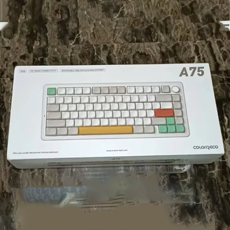 

Низкопрофильная механическая клавиатура A75, трехрежимная индивидуальная прокладка, Mac/Windows/Linux RGB, игровой настольный ноутбук, офисная клавиатура ﻿