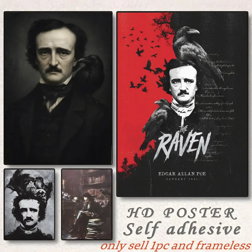 Poster Gift with prints Home bedroom living room decoration promotion and display Renowned Writer E-Edgar Allan Poe