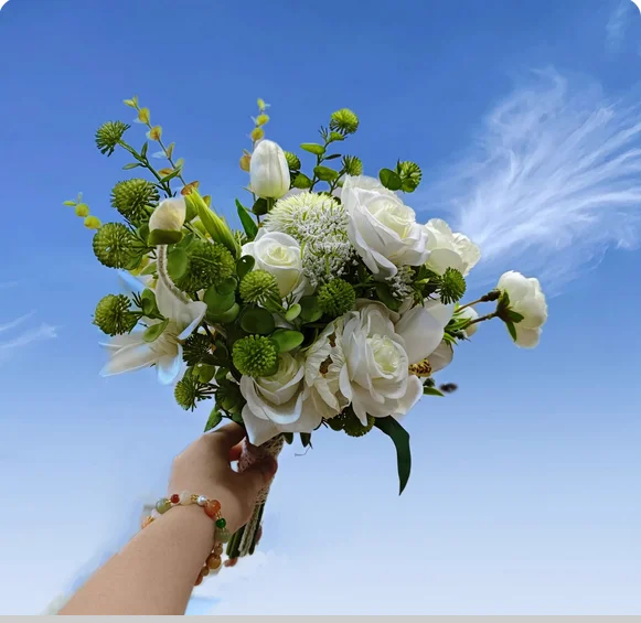

Handmade diy bouquet wedding license hot mix bouquet bride wedding license mix bouquet new