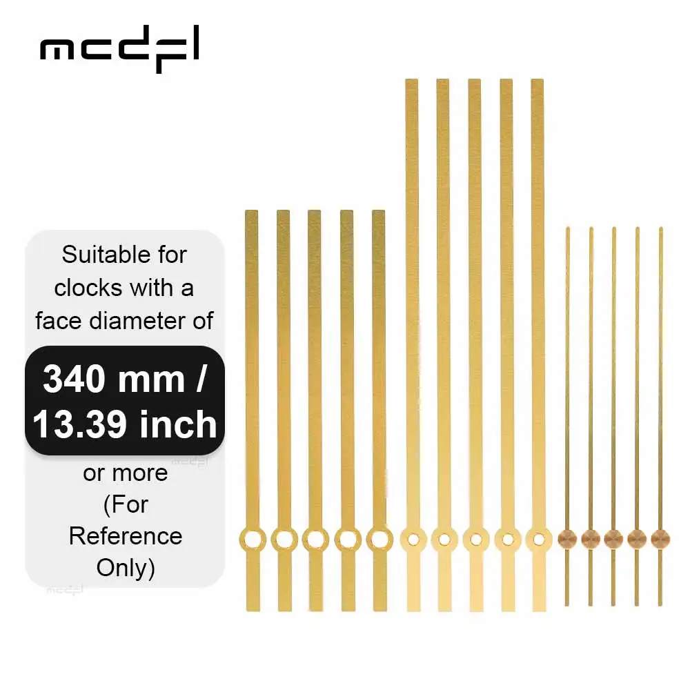 MCDFL Golden Wall Clock Metal Hands for Mechanism Repair Machinery Central Movement Clockwork Watches Spare Parts Modern Design