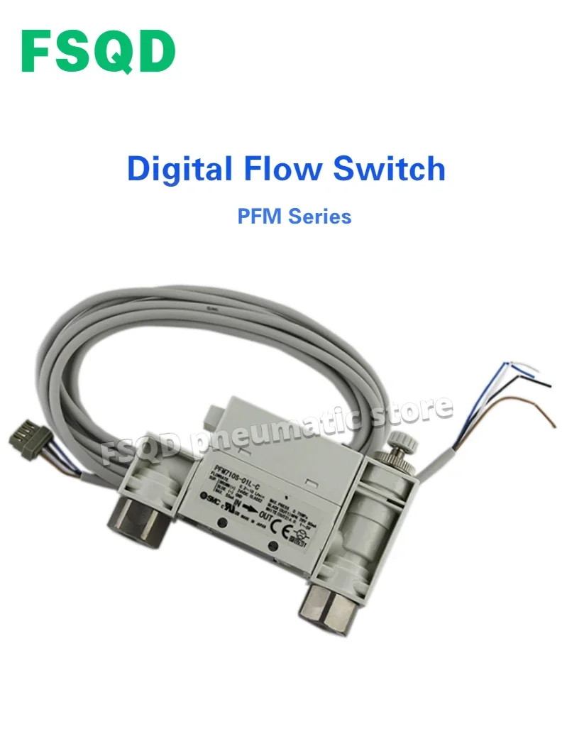 PFM711S-C6-A PFM750S-C6L-A-M PFM710-C4-C PFM750S-01 C6 C8 01L C6L C8L-A-M SMC PFM Series 2-Color Display Digital Flow Switch