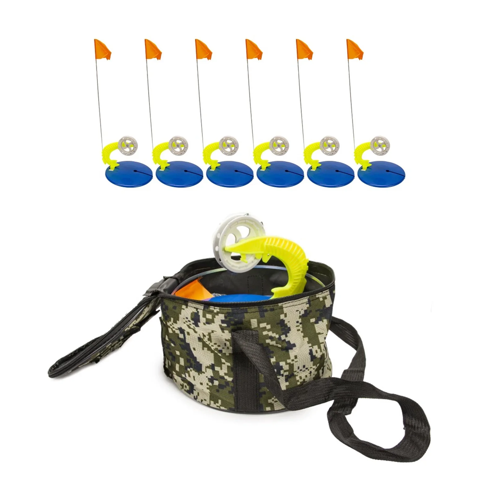 Kit cañas de pesca invierno con torreta automática para hielo y ríos - imagen 4