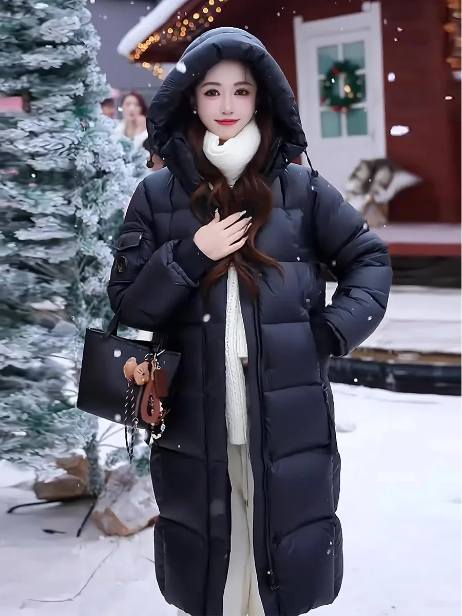 Nueva llegada de invierno abrigo largo blanco Du down Jaet para mujer Ultra resistente al frío Casual Sle cremallera ket diseño Ci ocio