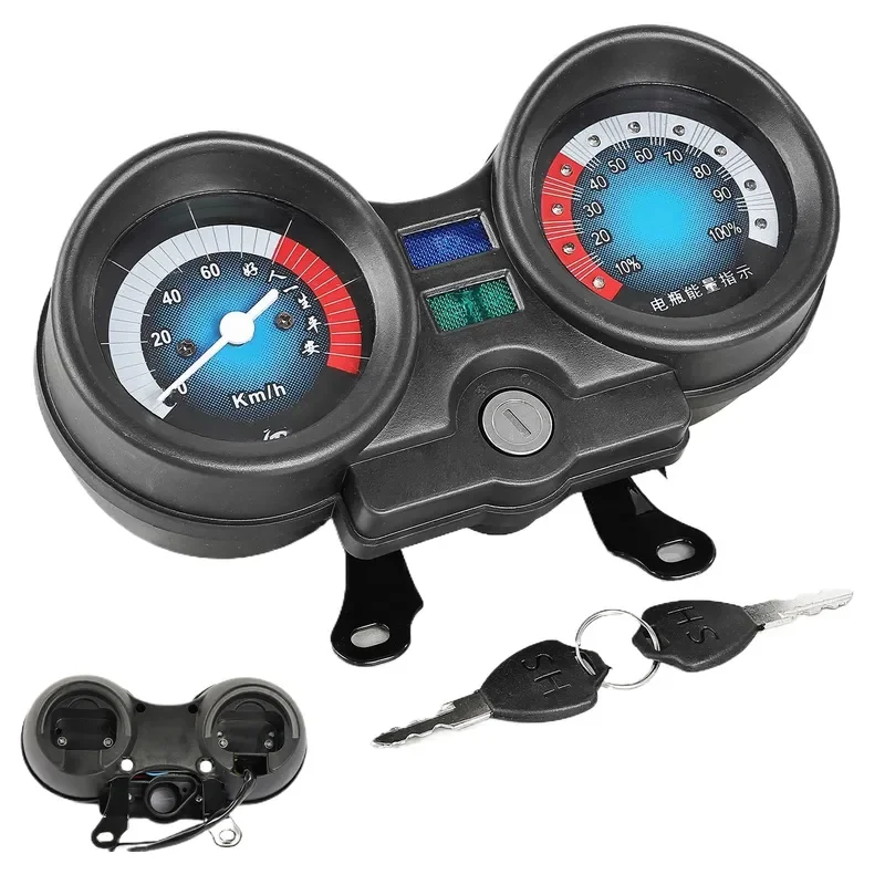 48V 60V 72V Battery Display Screen Speedometer Headlight Instrument Cluster Assembly Compatible with Zongshen Jinpeng