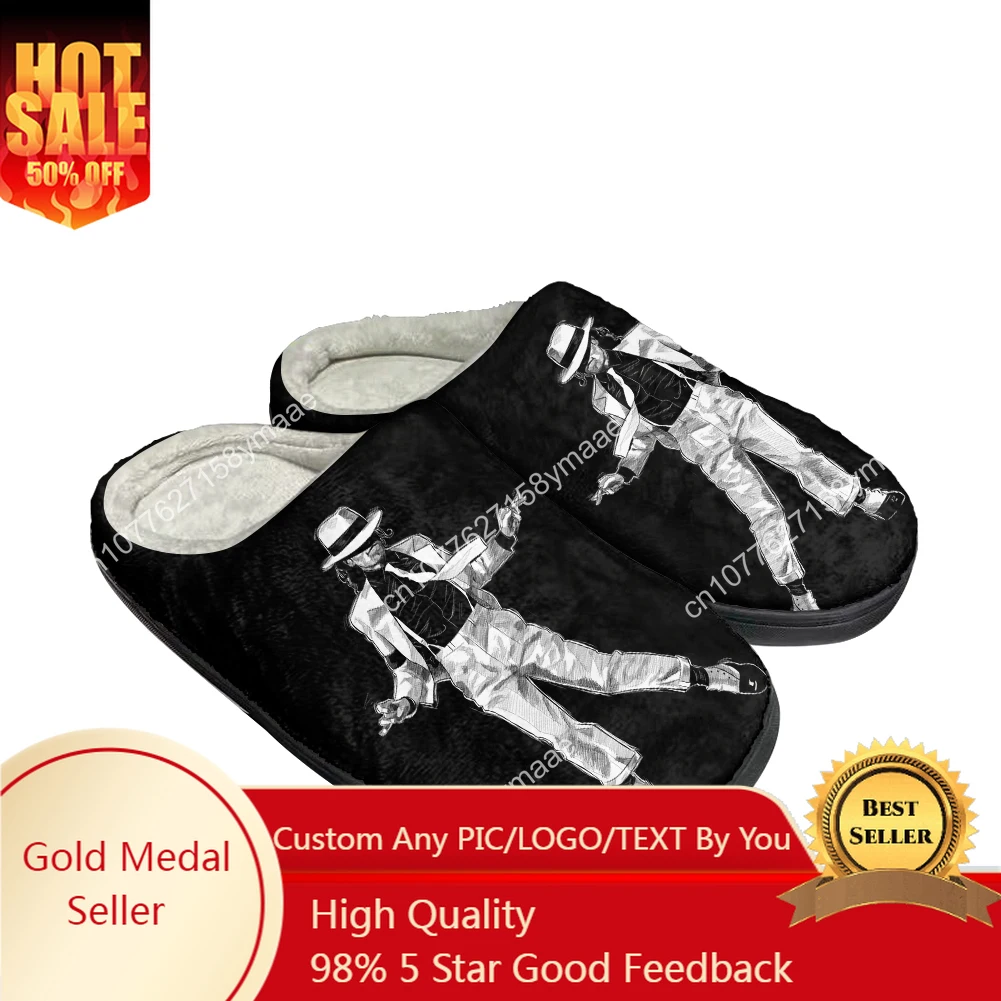 

Hot Michael Jackson Fashion Cotton Custom Slippers Mens Womens Sandals Plush Casual Keep Warm Shoes Thermal Comfortable Slipper