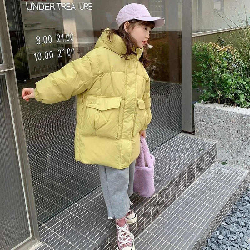 Girls Coat Overcoat Jacket Windbreak Outerwear 2024 Charming Winter Autumn Warm Cotton School Sport Teenagers Children's Clothin