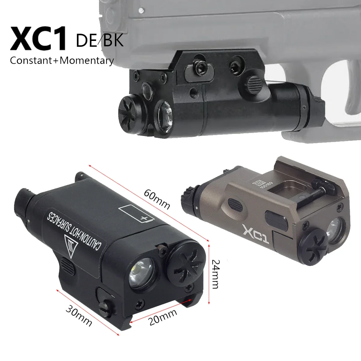 

Tactical SF XC1 XC2 LED Flashlight Metal Pistol Gun Mini Scout Torch for Glock 17 19 Airsoft Weapons Light Hunting Lanterna 20mm