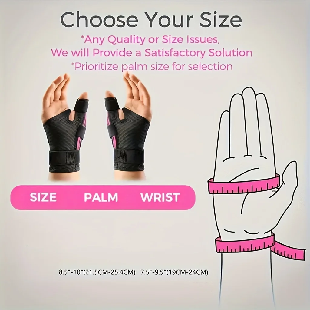 2pcs Ergonomical Thumb Brace Right Hand or Left Hand for Arthritis Pain and Support, Thumb Splint for Trigger Thumb