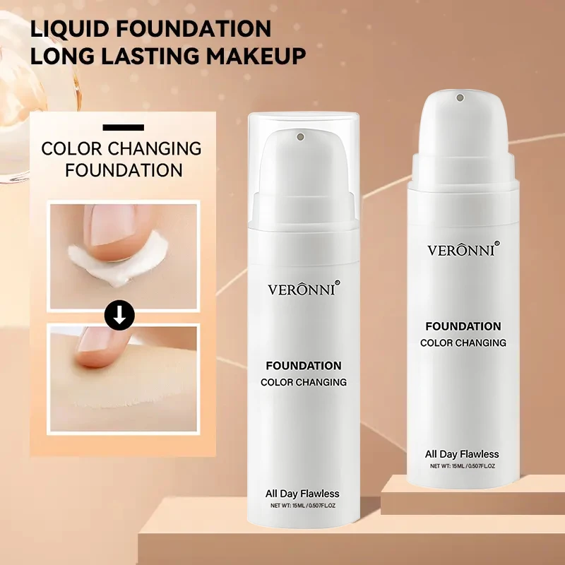 Color Changing Foundation – Temperature Adaptive Liquid Makeup, Water-Resistant Hydrating Formula, Natural Skin-Like Finish