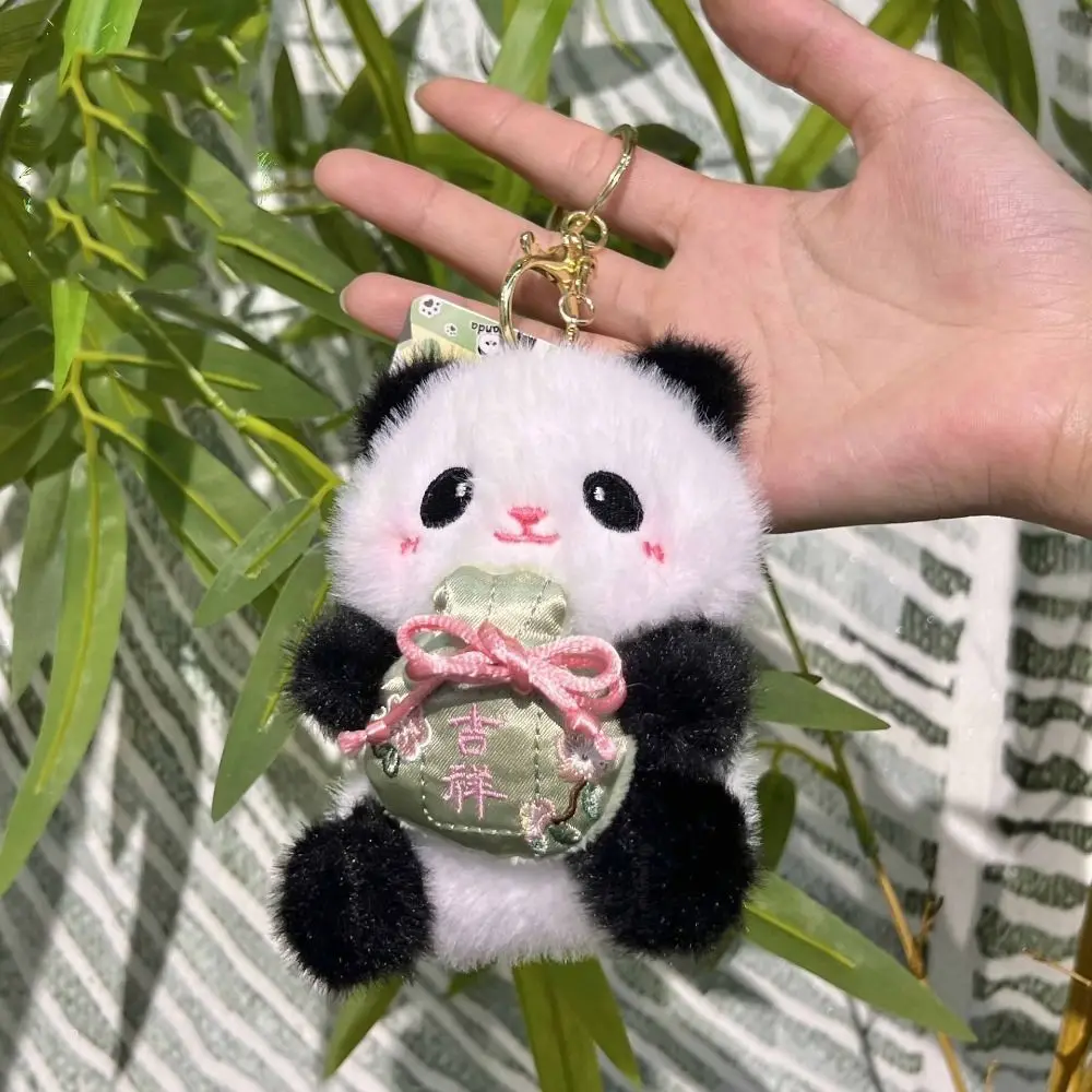 PP Cotton Chinese Panda Keychain Rabbit Panda Bear Jewelry Plush Panda Doll Keychain INS Soft Stuffed Animal Pendant
