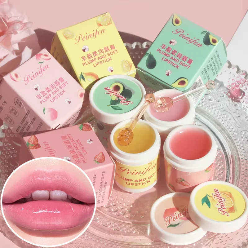 بلسم شفاه مرطب بالخوخ ملمع شفاه للعناية بالشفاه وممتلئ وتقشير ملمع شفاه وردي ممتلئ الجسم