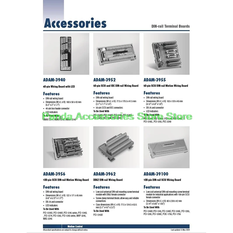 Imagem -03 - para Adventure Rail Terminal Board 100pin Din Rail Connector Adam-3956-ae Adam3956-be