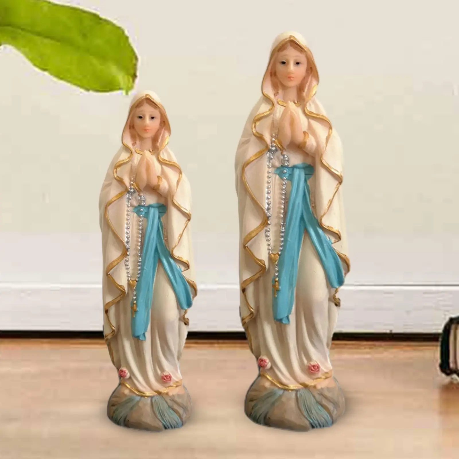Resin Jesus Luther Statue Decorative Tabletop Display Catholic Figure Religious Sculpture for Shelf Office Bedroom Church Car