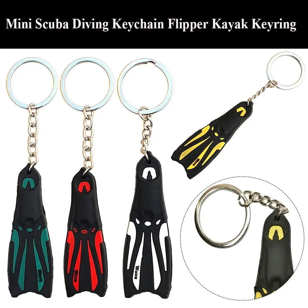 13CM*2.5CM Key Ring Marine Sailing Boat Key Chain Kayak Keyring Fender Scuba Diving Keychain KeyChain Flipper