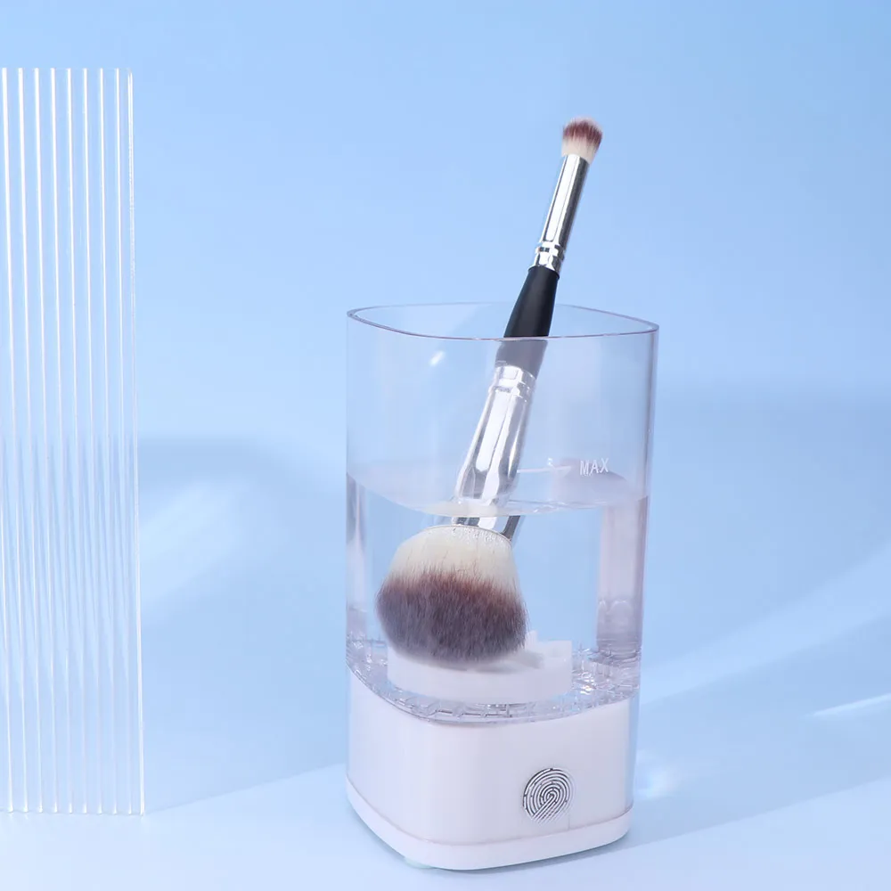 Transparent Makeup Brush Cleaning Machine Efficient Deep Clean Quick Drying Electric Cosmetic Washing Tool High-speed