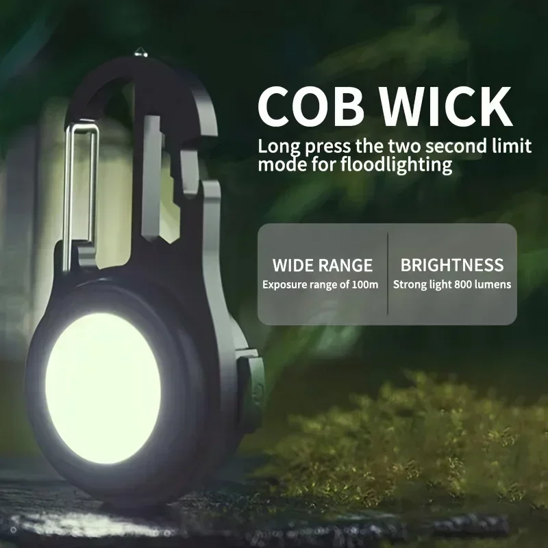 XIWANGFIRE BL-W861 COB مصباح ليد جيب المفاتيح USB قابلة للشحن المحمولة العمل ضوء التخييم في الهواء الطلق الشعلة مع مغناطيس قوي