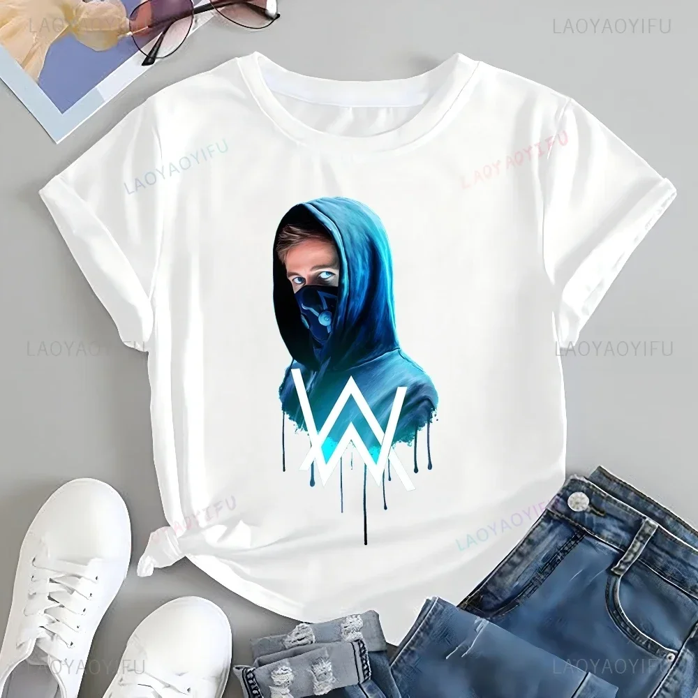 Streetwear Alan Walker Printed T-shirt Top Alan Walker Trend Harajuku Short-sleeved Unisex Shirt Graphic Oversized T-shirt