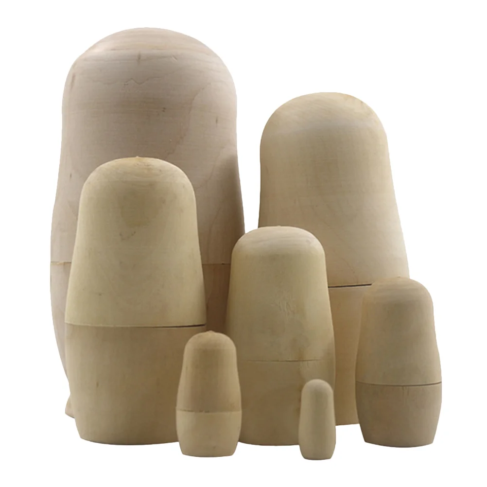 

Matryoshka Wooden DIY Supplies Toddler Creative Painting Graffiti Kids