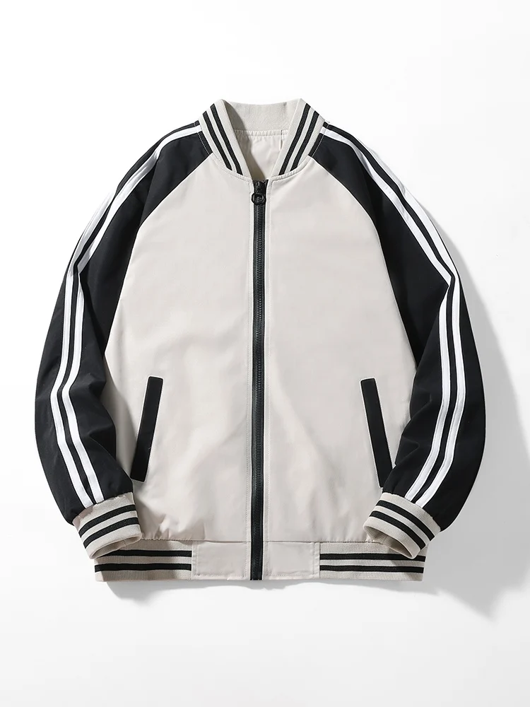 

Мужская куртка с бейсбольным воротником, весенне-осенняя тонкая повседневная свободная подростковая бейсбольная дизайнерская верхняя одежда больших размеров для мальчиков