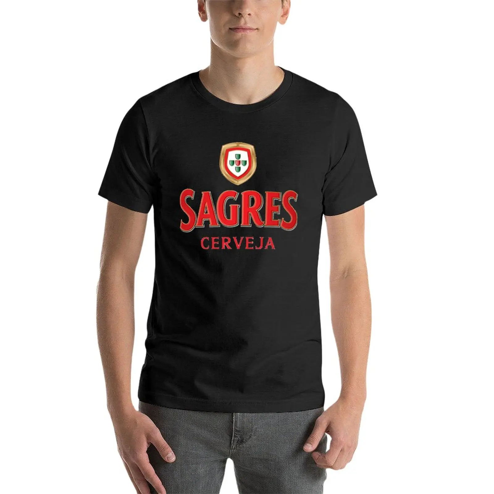 New Sagres Beer T-Shirt black t shirt quick drying t-shirt black t-shirts for men