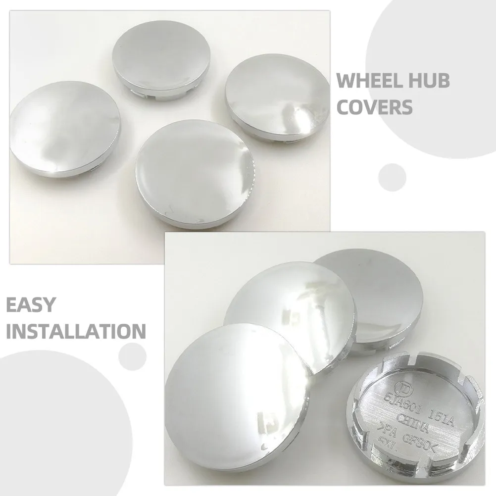 

4Pcs Wheel Center Caps Plastic Car Hub Covers for Tire Protection Stylish Rust Proof Easy Install Auto Wheel Hub Cover