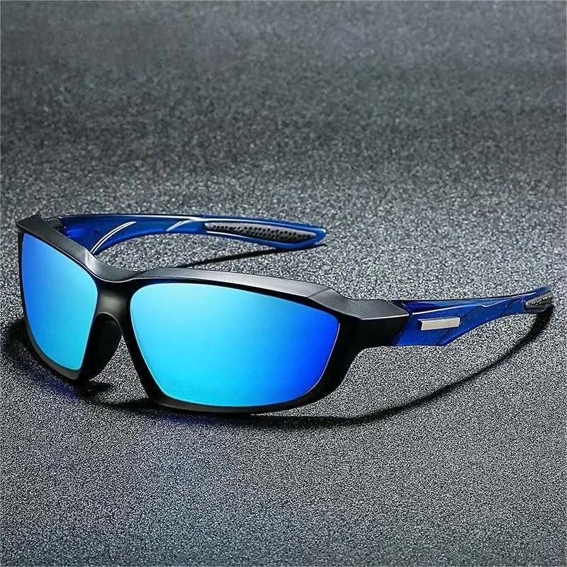 

411 Polarized Sports Sunglasses for Men & Women, Color Mirror Lens, Full Frame Sun Glasses for Cycling, Driving & Fishing 512371