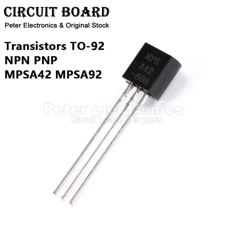 (10pcs) Transistors TO-92 MPSA42 MPSA92 A42 A92 NPN PNP High-Voltage Transistors 0.5A/300V