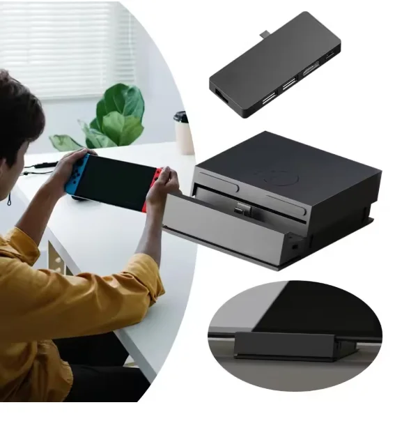 Savage Raven من Skull & Co. Jumpgate Dock USB C Hub محطة إرساء محمولة لنينتندو سويتش 2 وOLED