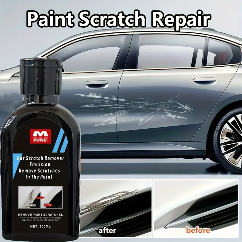 2025 QuantumFusion Scratch Repair Paste - Deep Mark Eraser & HydroShield Tech, Eco-Certified for All Car Paint (150ml Pro Kit)