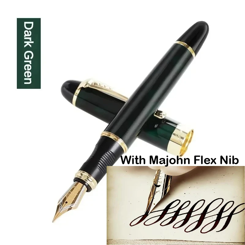 JINHAO X450 Füllfederhalter mit Majohn Flex Nib Kalligraphie-Stift, Metallstifte zum Schreiben, für Schule, Bürobedarf, Schreibwaren – Detail 2