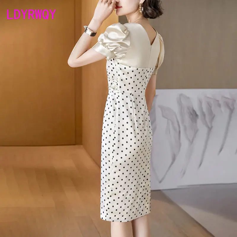 2023 Summer New Women's Fashion Waist Wrap Hip Dress Temperament Age Reducing Dress Casual