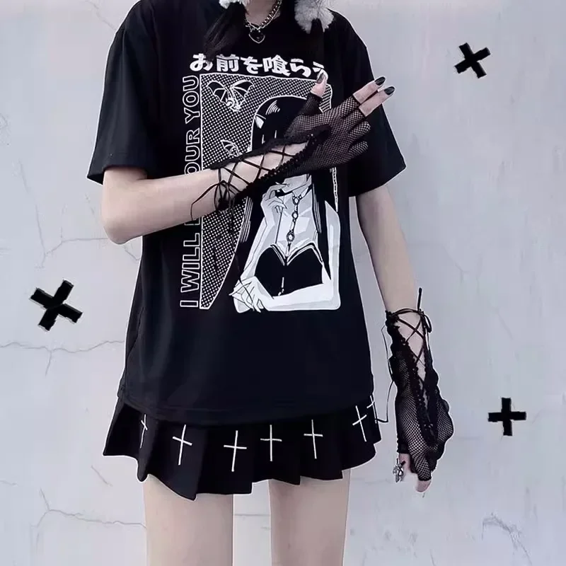 Novo gótico lolita bandagem fishnet longo meio dedo luvas de mão manguito feminino masculino sexy malha preto punk ao ar livre goth luvas elásticas