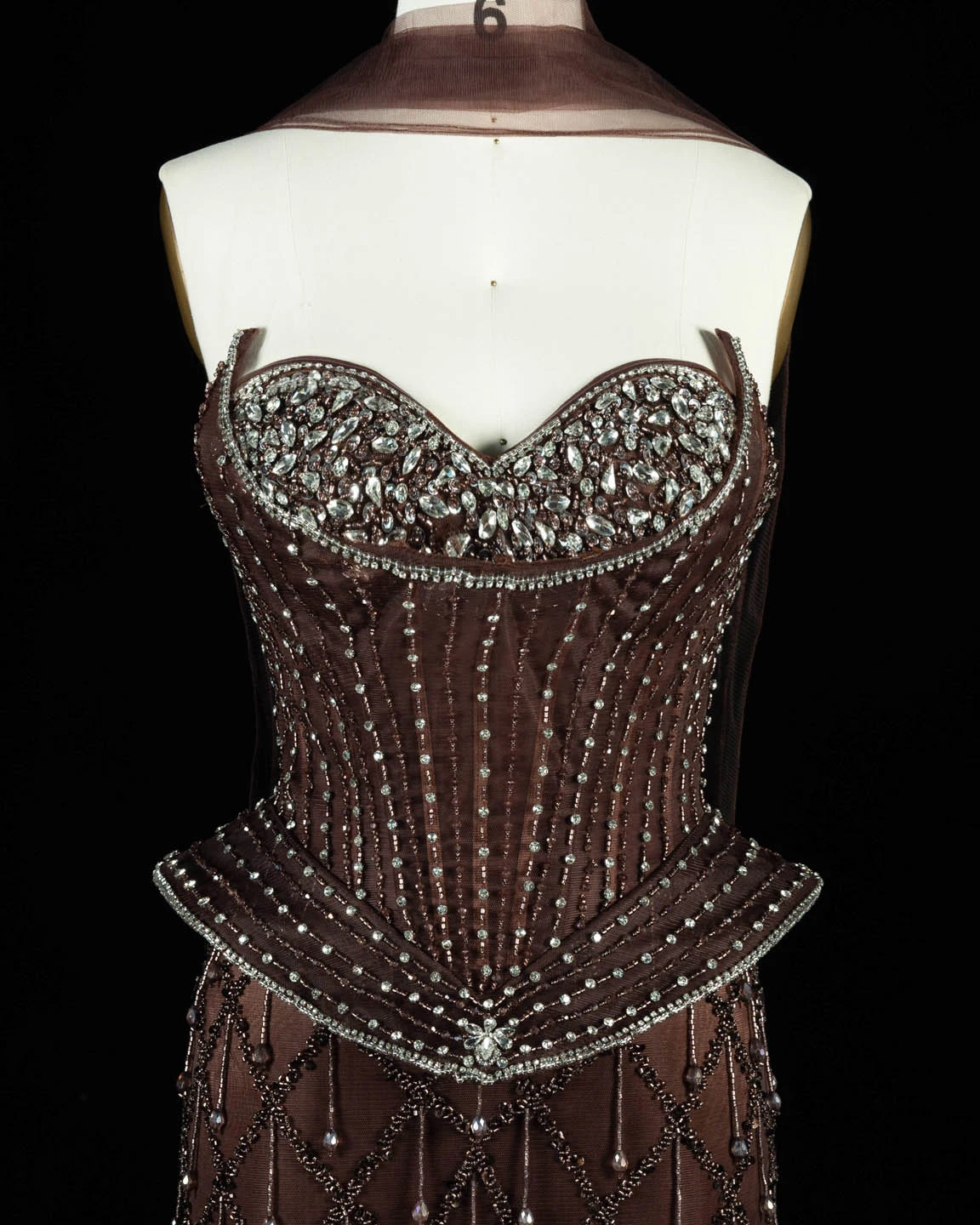 Sharon Said Abendkleid Luxuriöses Meerjungfrauenkleid mit Herzausschnitt, Tüll, Kristallkorsett, Dubai, formelle Party, Hochzeitsgast, Kleider SS118, Maßanfertigung – Detail 34