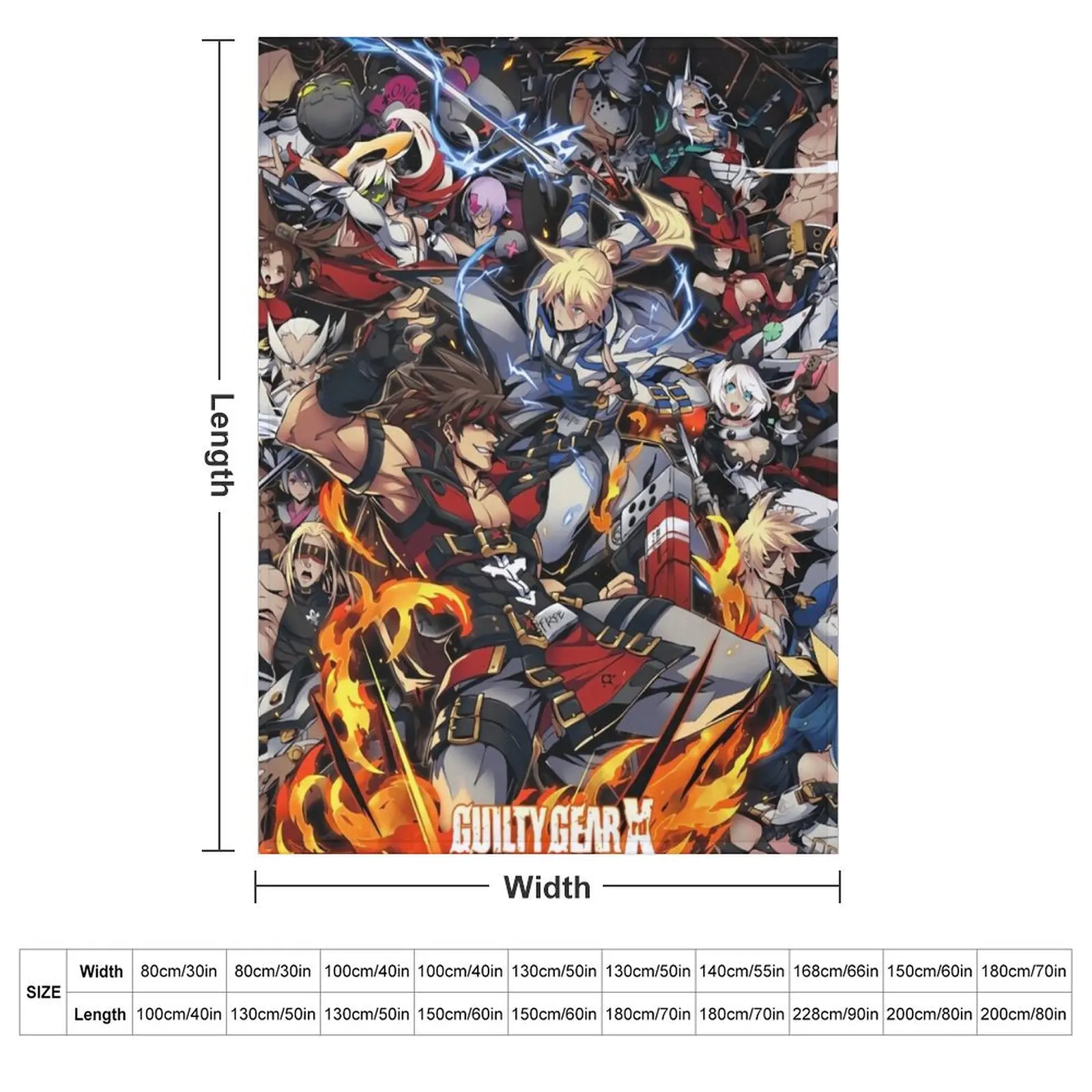 Guilty Gear Xrd Throw Blanket Camping Sofa Quilt for sofa Multi-Purpose Blankets