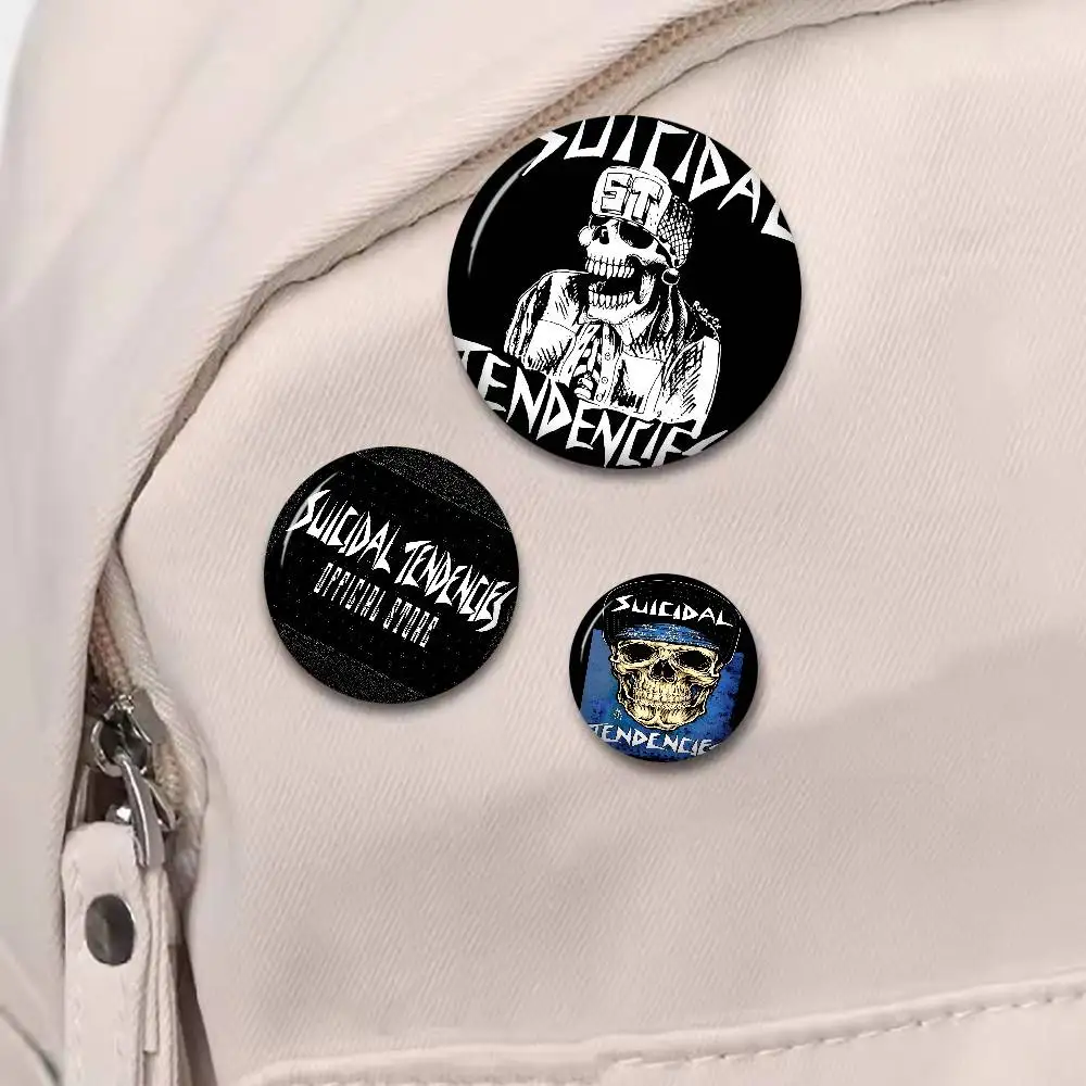 S-Suicidal-Tendencys Heavy Rock Band Creative Tinplate Soft Button Pins Animal Icon Brooch Lapel Backpack Badge Accessories Pin