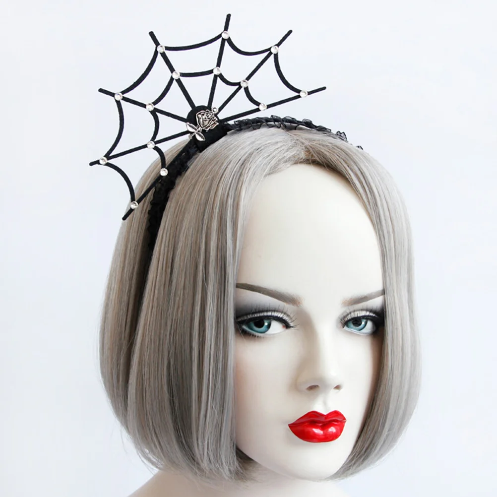 

Spider Hair New Trendy Spiders Web Headband Headdress for Halloween Party Cosplay spider hairband trendy headband