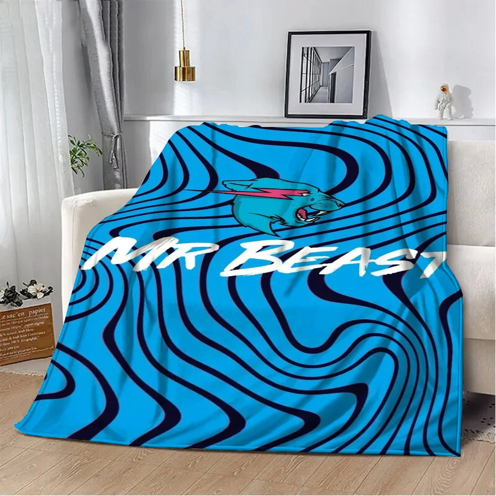 Manta Kawaii de tiro m-mr Beast, mantas suaves y esponjosas, decoración de sofá, mantas peludas para cama, manta decorativa, tamaño King, rodilla y