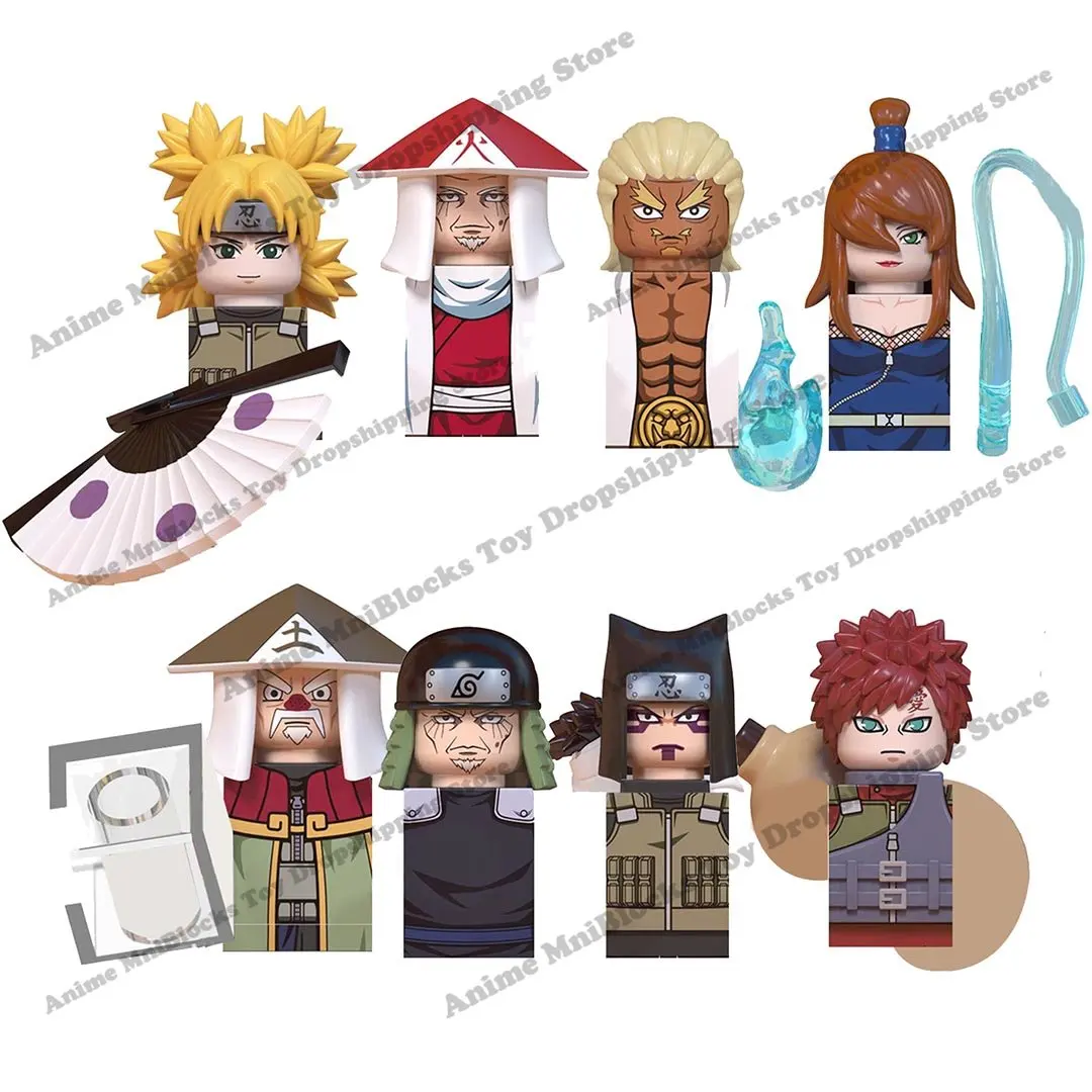 WM blocks WM6111 anime cartoon bricks mini action toy figures building blocks Gaara Temari Kankuro Raikage Terumi Mei Ohnoki