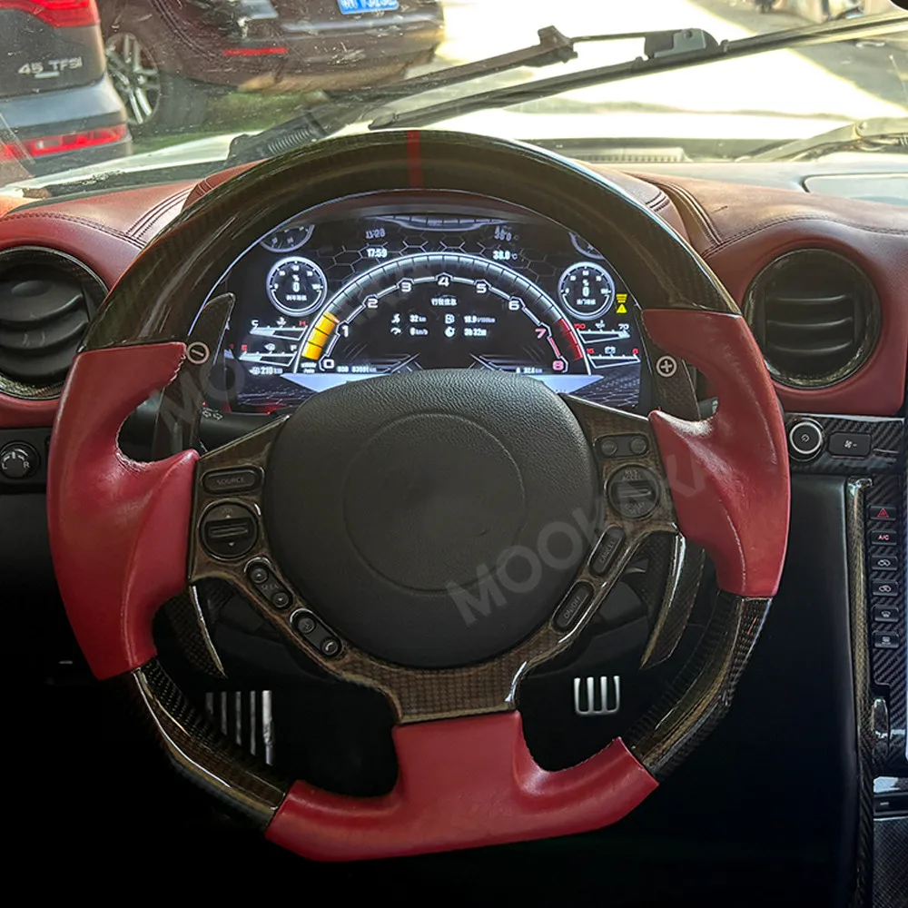 Digital Dashboard For Nissan GTR 2009~2017 Carplay Car Cluster LCD Meter Virtual Cockpit Digital Instrument Panel Android Radio